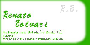 renato bolvari business card